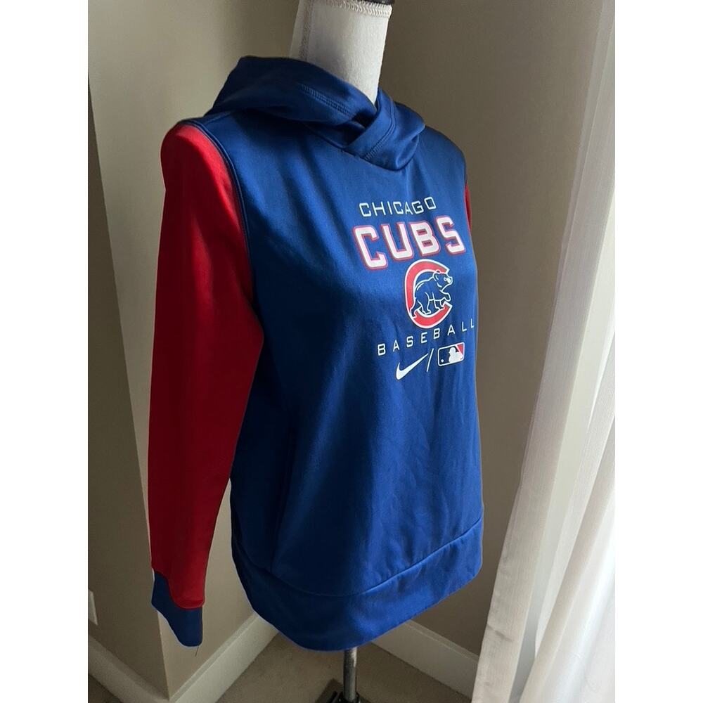 Ladies Nike Chicago Cubs long sleeve sweatshirt hoodie pullover size S - Picture 4 of 4